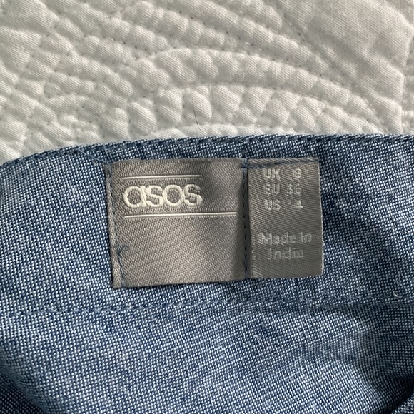 Chambray V-Neck V-Back Babydoll Dress - ASOS DESIGN - Picture 6 of 6